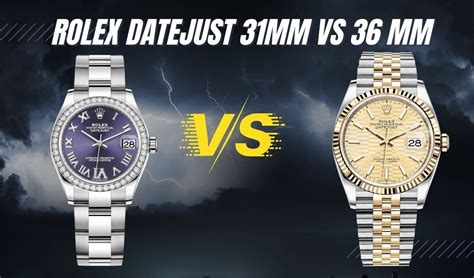 rolex datejust 31 vs 36